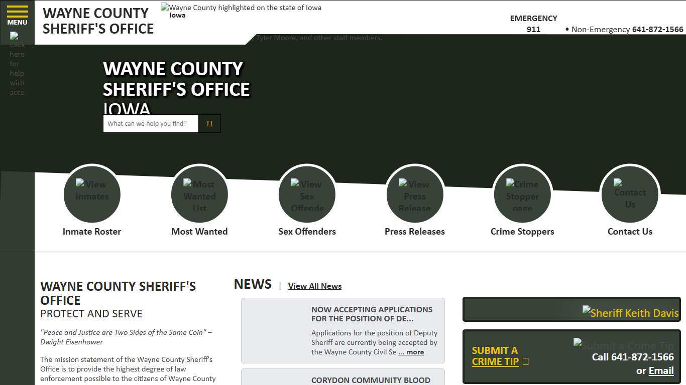 Wayne County Iowa Sheriff's Office